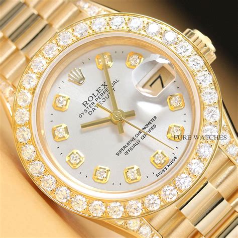 womens rolex gold and silver|18k gold ladies rolex watch.